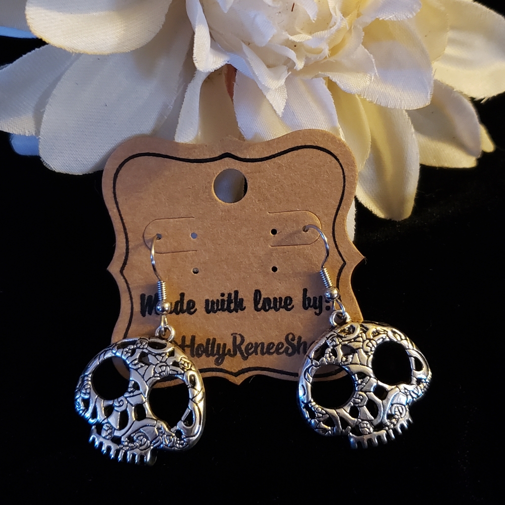 Skull Face Dangle Earrings